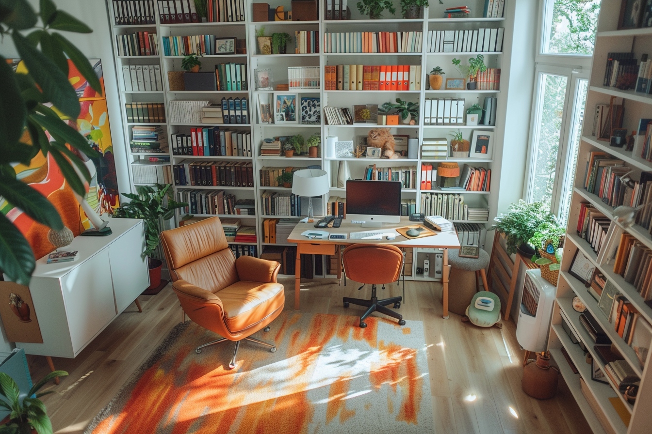 Aménagement d'un coin bureau fonctionnel et stylé dans un petit appartement